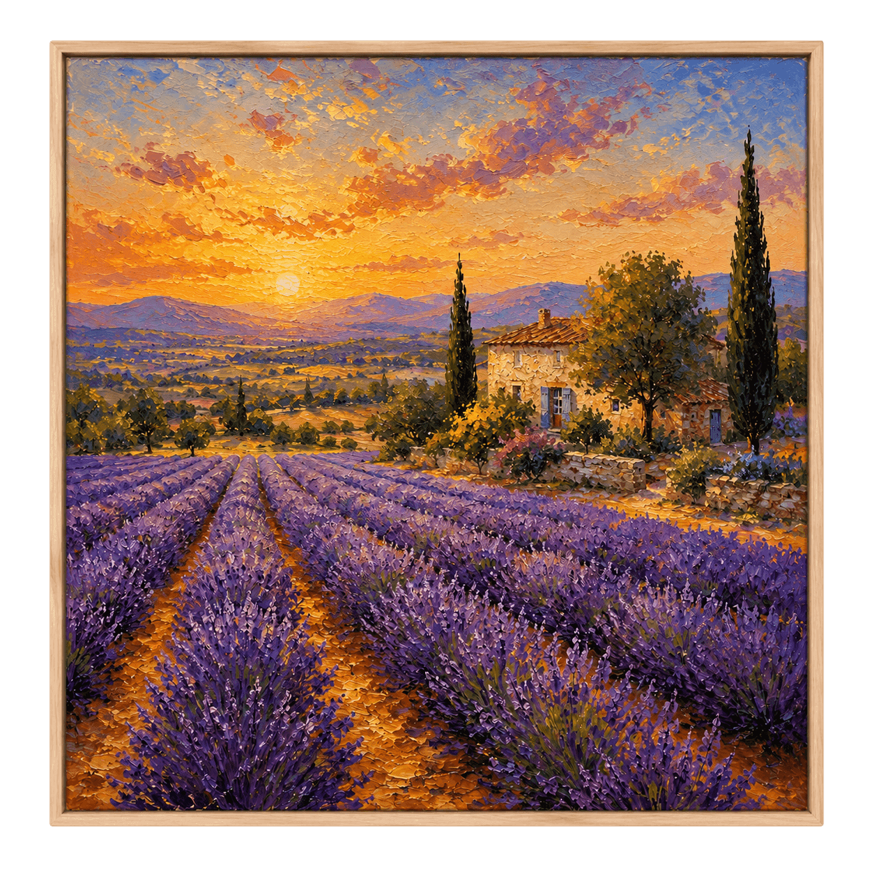 Lavender Fields at Dusk