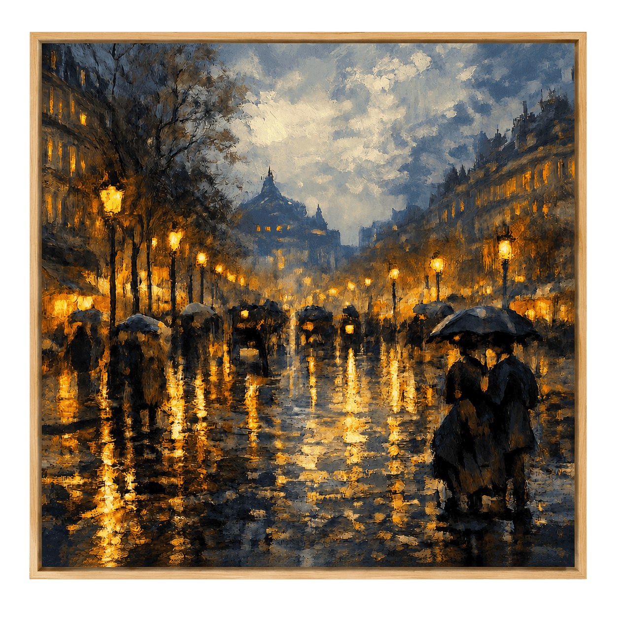 Rainy Paris Boulevard