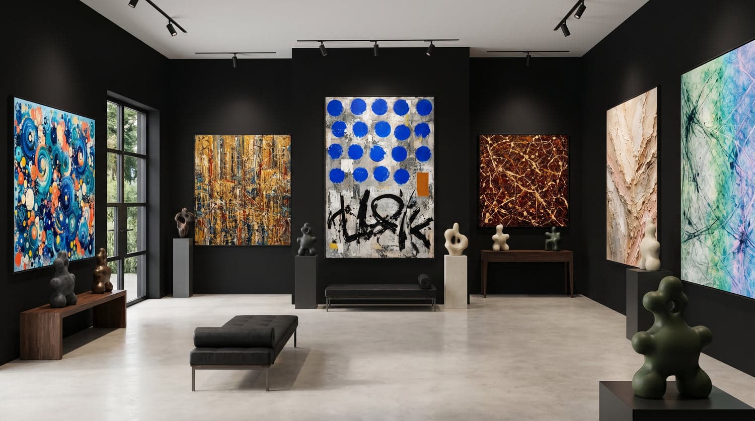Contemporary works displayed in the Impression gallery
